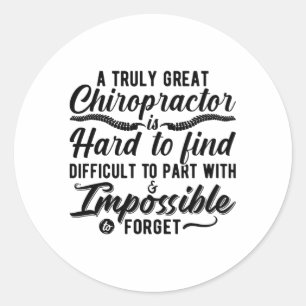 Sticker Rond Chiropratique Vraiment Grand Chiropraticien Spine