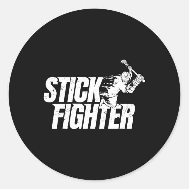 Sticker Rond Chirte de crosse pour hommes de chasse à bâtons po (Devant)