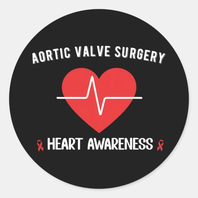 Sticker Rond Chirurgie de remplacement de la valve autique Sens (Devant)