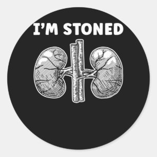 Sticker Rond Chirurgie en pierre de rein drôle