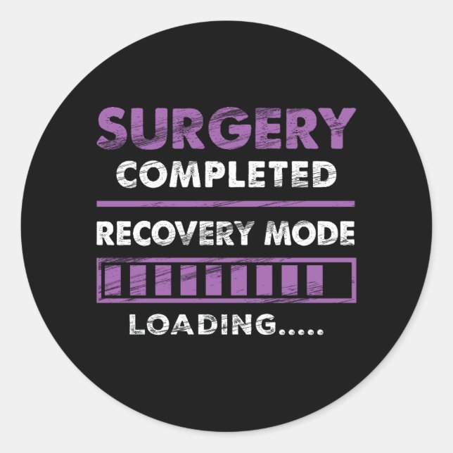 Sticker Rond Chirurgie Terminé Mode Récupération Chargement Obt (Devant)