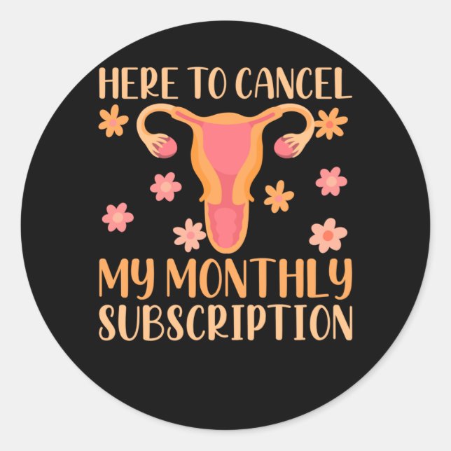 Sticker Rond Chirurgie Uterus Suppression Hystérectomie Récupér (Devant)