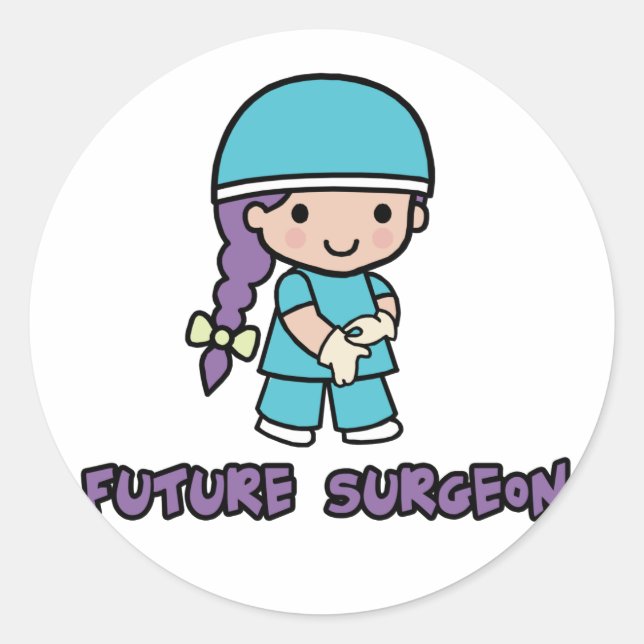 Sticker Rond Chirurgien (fille) (Devant)