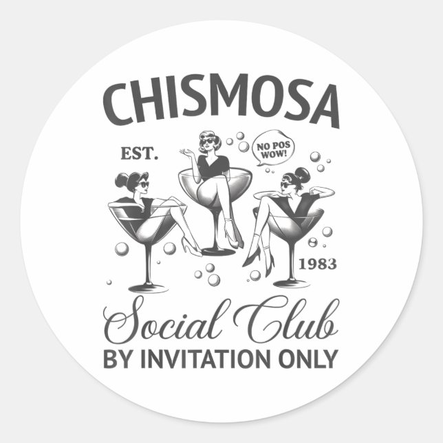 Sticker Rond Chismosa Social Club Latina Mexicana Funny Hispani (Devant)