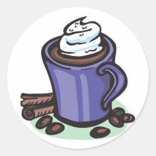 Sticker Rond chocolat chaud cacao