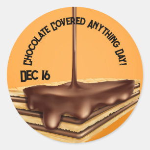 Sticker Rond Chocolat couvert tous les jours