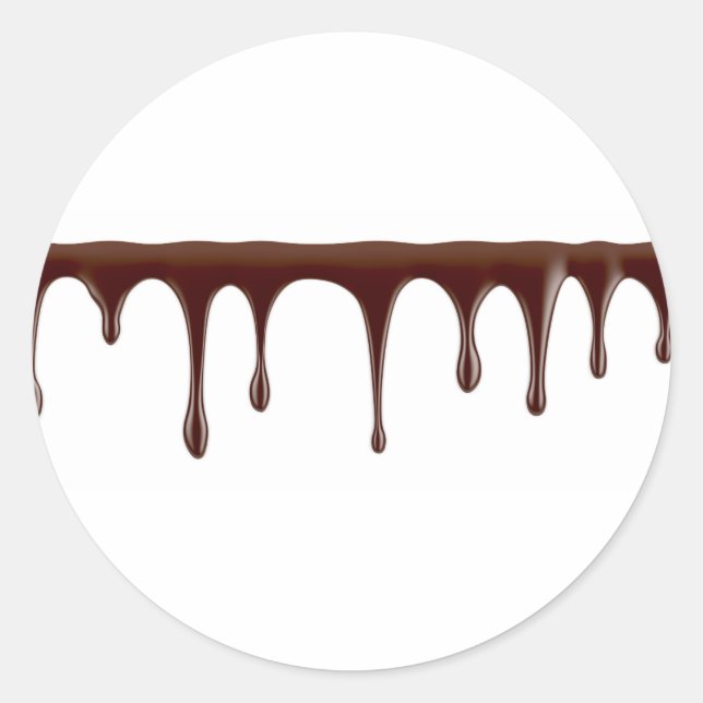Sticker Rond Chocolat fondu (Devant)