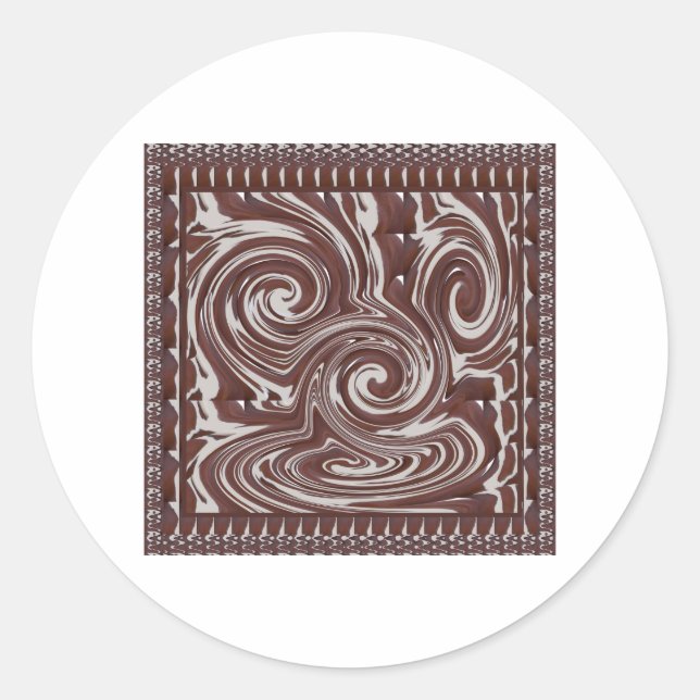 Sticker Rond CHOCOLATE Monster MODÈLES revendeurs CADEAUX DE BI (Devant)