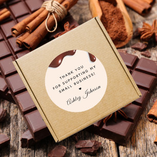 Sticker Rond Chocolatier Chocolatier Boulangerie Merci