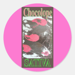 STICKER ROND CHOCOLOPE SATIVA