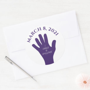 Sticker Rond Choisir de contester le 8 mars Journée des femmes