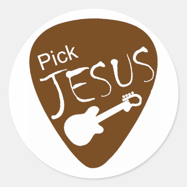 Sticker Rond Choisir l'autocollant Jesus (Devant)