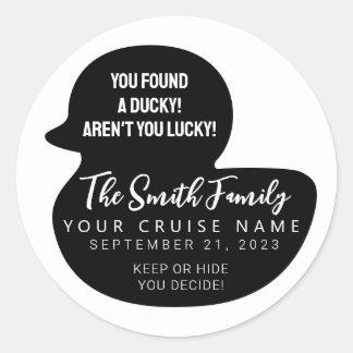 Sticker Rond Choisissez votre canard de croisière couleur