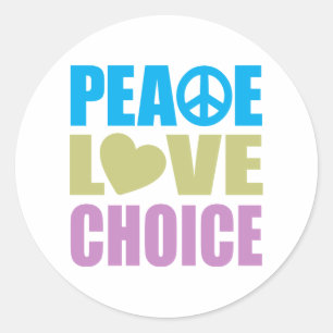 Sticker Rond Choix d'amour de paix