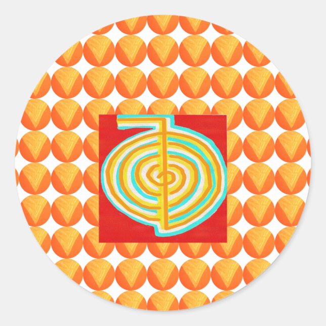 Sticker Rond CHOKURAY : CHO KU RAY Reiki Symbole de guérison (Devant)