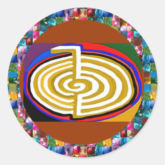 STICKER ROND CHOKURAY REIKIHEALINGSYMBOL GUÉRISON (Devant)