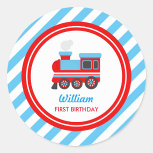 Sticker Rond Choo Choo Train Décor fête d'anniversaire
