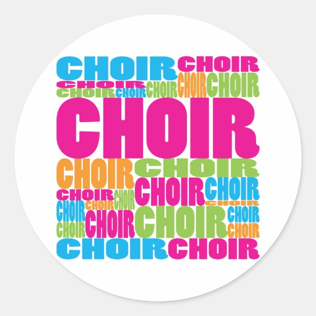 Sticker Rond Chorale colorée (Devant)