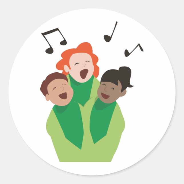 Sticker Rond Chorale pour enfants (Devant)