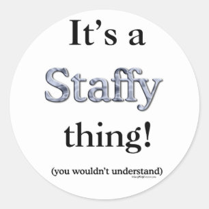 Sticker Rond Chose de bull-terrier du Staffordshire