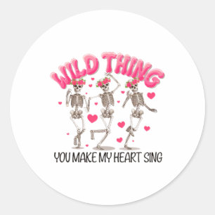 Sticker Rond Chose sauvage Vous Faites Chanter Mon Coeur Squele