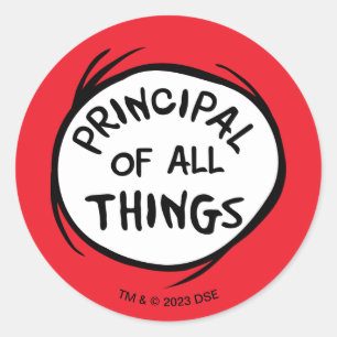 Sticker Rond Chose Une Chose Deux - Principale de toutes les ch