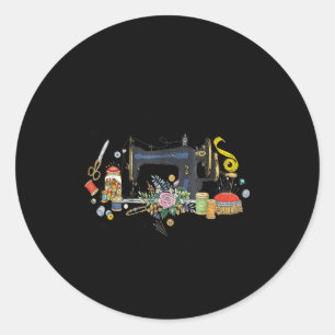 Sticker Rond Choses Couture Quilting Temps Libre