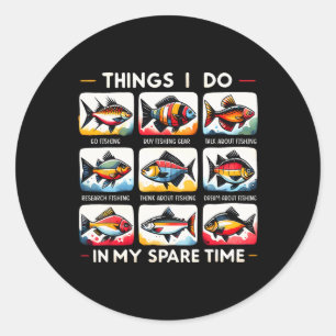 Sticker Rond Choses que je fais pendant mon temps libre Amateur