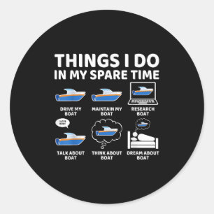 Sticker Rond Choses que je fais pendant mon temps libre Drôle d
