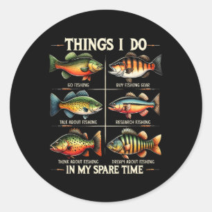 Sticker Rond Choses que je fais pendant mon temps libre Drôle d