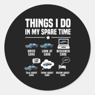 Sticker Rond Choses que je fais pendant mon temps libre Type dr