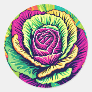 Sticker Rond Chou Vivant Pop Art