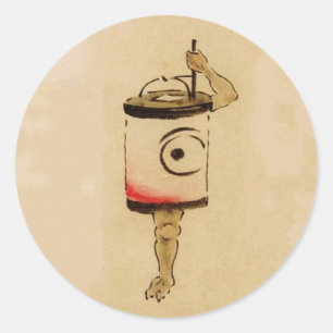 Sticker Rond Chouchin-obake (Fantôme de lanterne en papier)