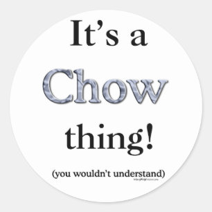 Sticker Rond Chow Chow Thing