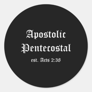 Sticker Rond Chrétiens pentecôtistes apostoliques Religion Acte