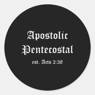 Sticker Rond Chrétiens pentecôtistes apostoliques Religion Acte
