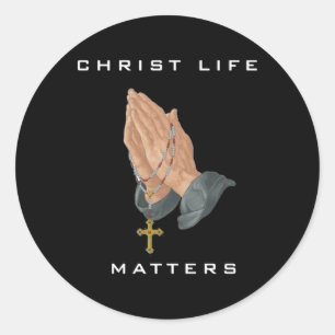 Sticker Rond Christ Life S - Une puissante conception inspirée