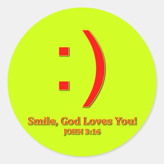 Sticker Rond Christian Dieu l'amour est toi (Devant)