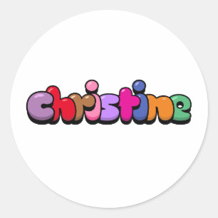 Sticker Rond Christine