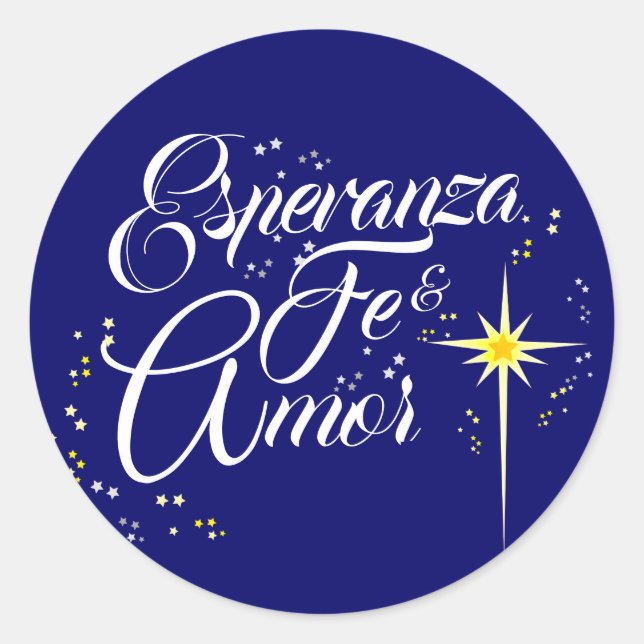 Sticker Rond CHRISTMAS chrétien ESPAGNOL trois rois jour (Devant)