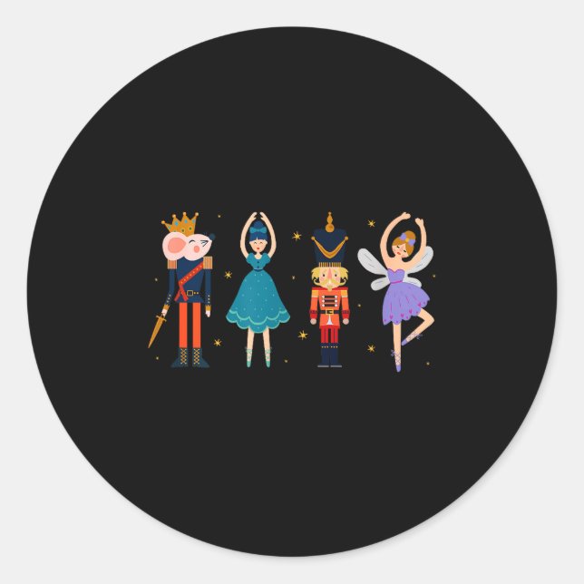 Sticker Rond Christmas Nutcracker Ballet - Nutcracker  (Devant)