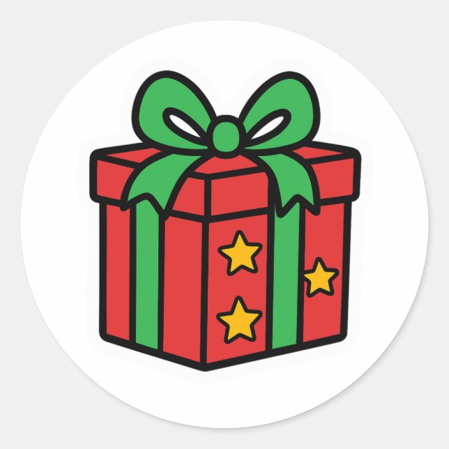 Sticker Rond Christmas present (Devant)