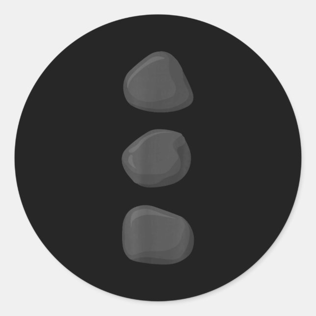 Sticker Rond Christmas Snowman Three Black Buttons Xmas Costume (Devant)