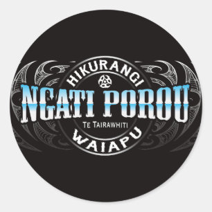 Sticker Rond Chrome de Moko de forçat à perpétuité de Ngati