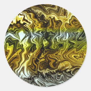 Sticker Rond Chrome Or Métallisé Argent Froid Fête