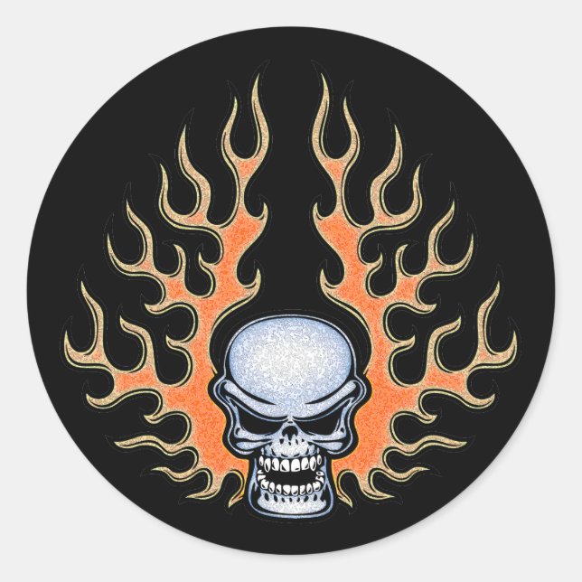 Sticker Rond Chromeboy - Flames (Devant)