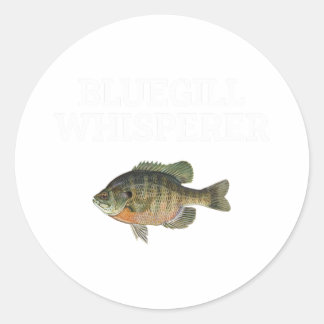 Sticker Rond Chuchoteur de Bluegill Amateur de Pêche Poissonnie