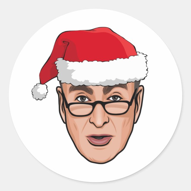 STICKER ROND CHUCK SCHUMER NOËL (Devant)