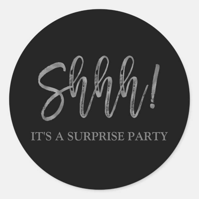 Sticker Rond Chut ! Anniversaire Surprise Anniversaire (Devant)
