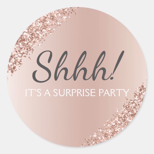 Sticker Rond Chut ! Anniversaire Surprise Anniversaire (Devant)